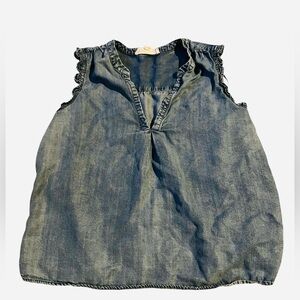 Lovestitch Blue Denim Short Sleeve Top